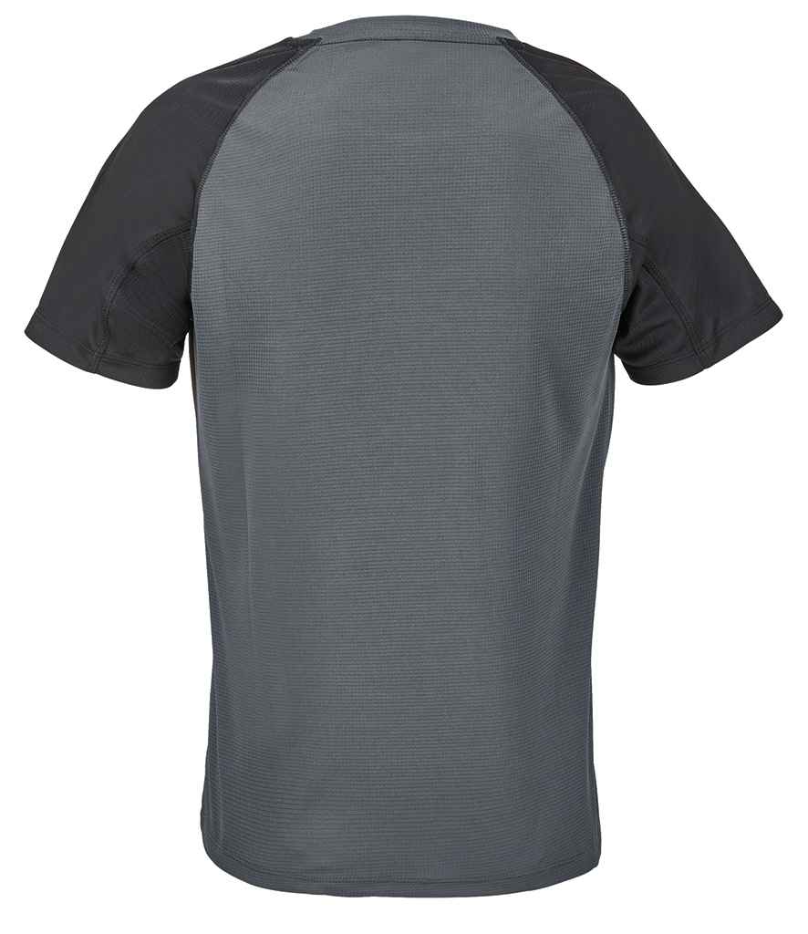 SOL'S ladies vortex ripstop performance t-shirt - black/charcoal (04788)
