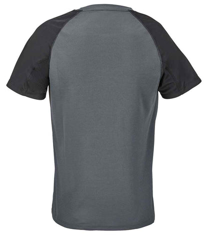 SOL'S ladies vortex ripstop performance t-shirt - black/charcoal (04788)
