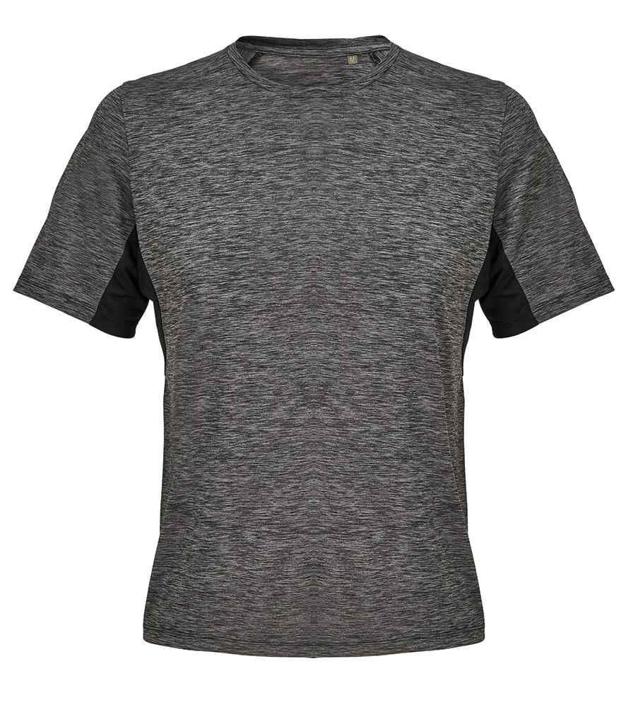 SOL'S unisex storm performance t-shirt - black marl/black (04810)