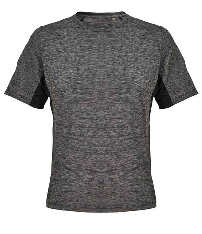 SOL'S unisex storm performance t-shirt - black marl/black (04810)