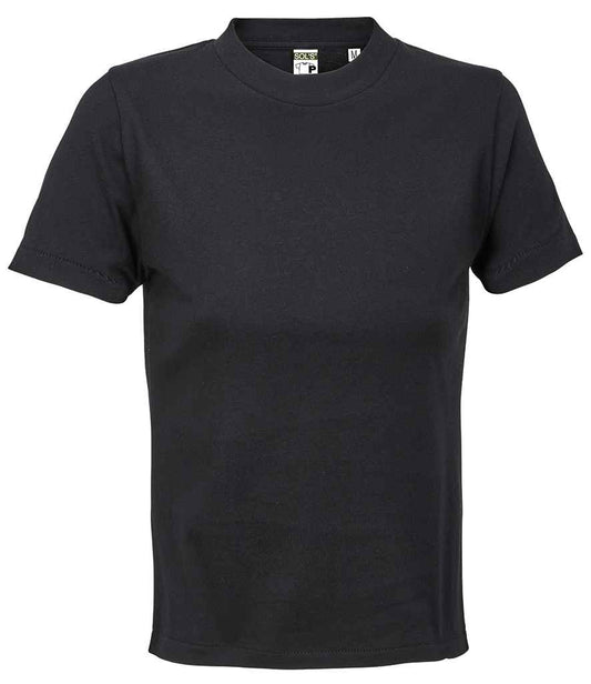 SOL'S ladies lilia low crop t-shirt - deep black (04811)
