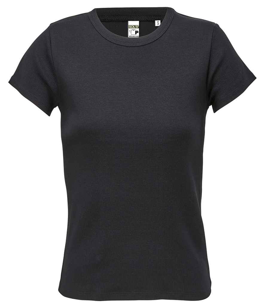 SOL'S ladies sara t-shirt - deep black (04814)
