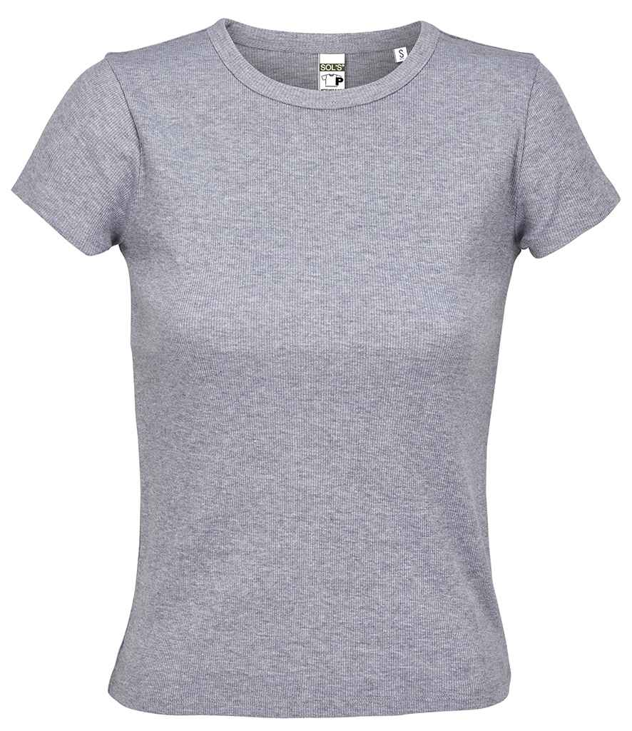SOL'S ladies sara t-shirt - light grey marl (04814)