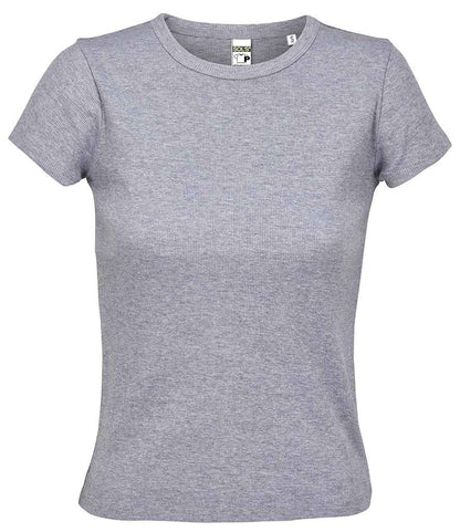 SOL'S ladies sara t-shirt - light grey marl (04814)