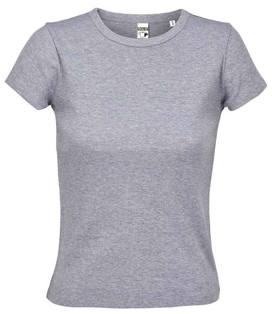 SOL'S ladies sara t-shirt - light grey marl (04814)