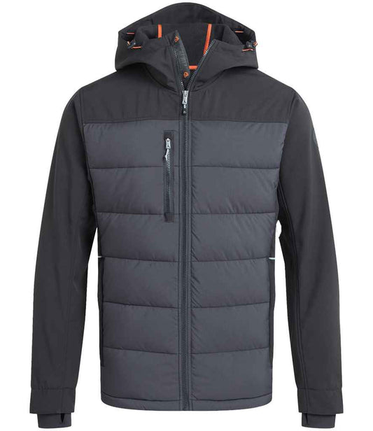 Craghoppers Workwear Castleford Hybrid Jacket - Black/Carbon Grey (CR741) - front