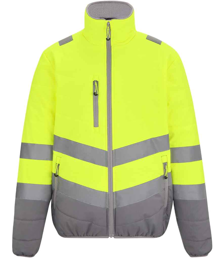 Regatta High Visibility Two Tone Thermal Baffle Jacket - FRONT