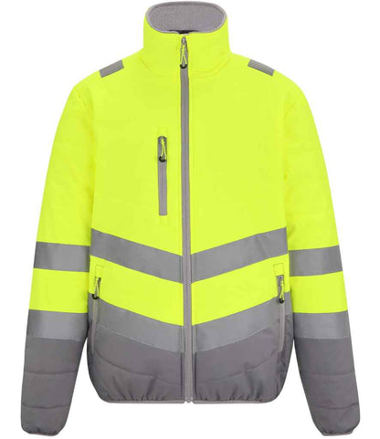 Regatta High Visibility Two Tone Thermal Baffle Jacket - FRONT