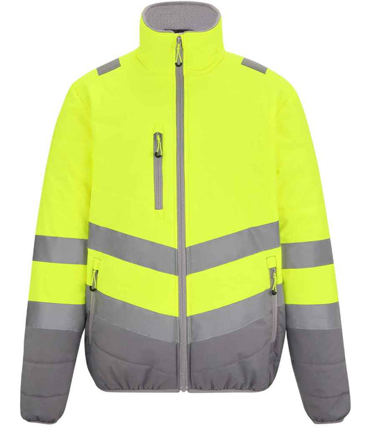 Regatta High Visibility Two Tone Thermal Baffle Jacket - FRONT