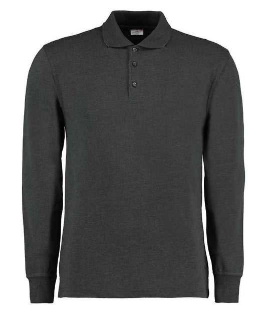 Kustom Kit Long Sleeve Poly/Cotton Piqué Polo Shirt - FRONT