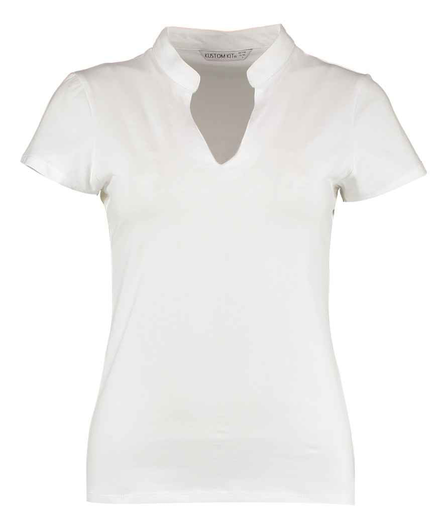 Kustom Kit Ladies V Neck Corporate Top - FRONT