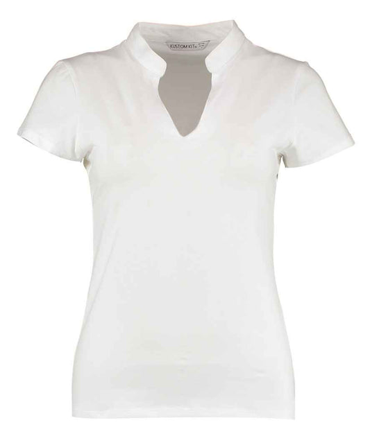 Kustom Kit Ladies V Neck Corporate Top - FRONT