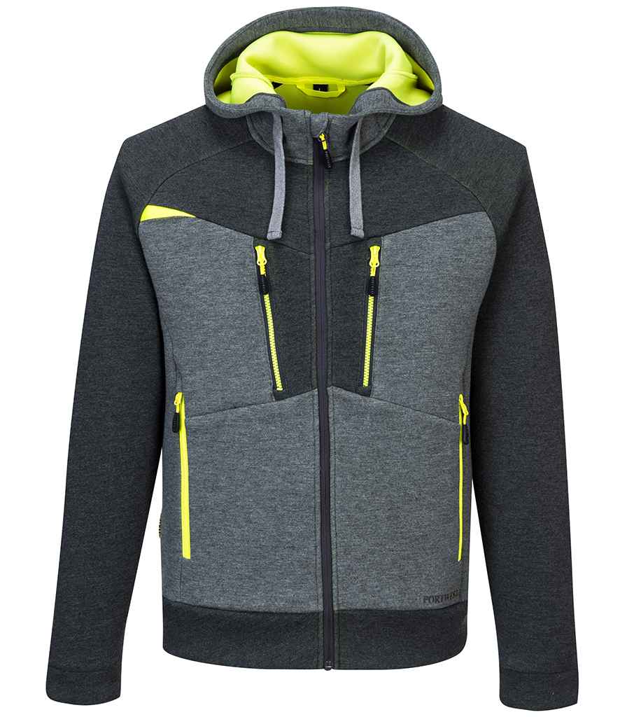 Portwest DX4™ Zipped Hoodie - Metal Grey (PW4472) - FRONT