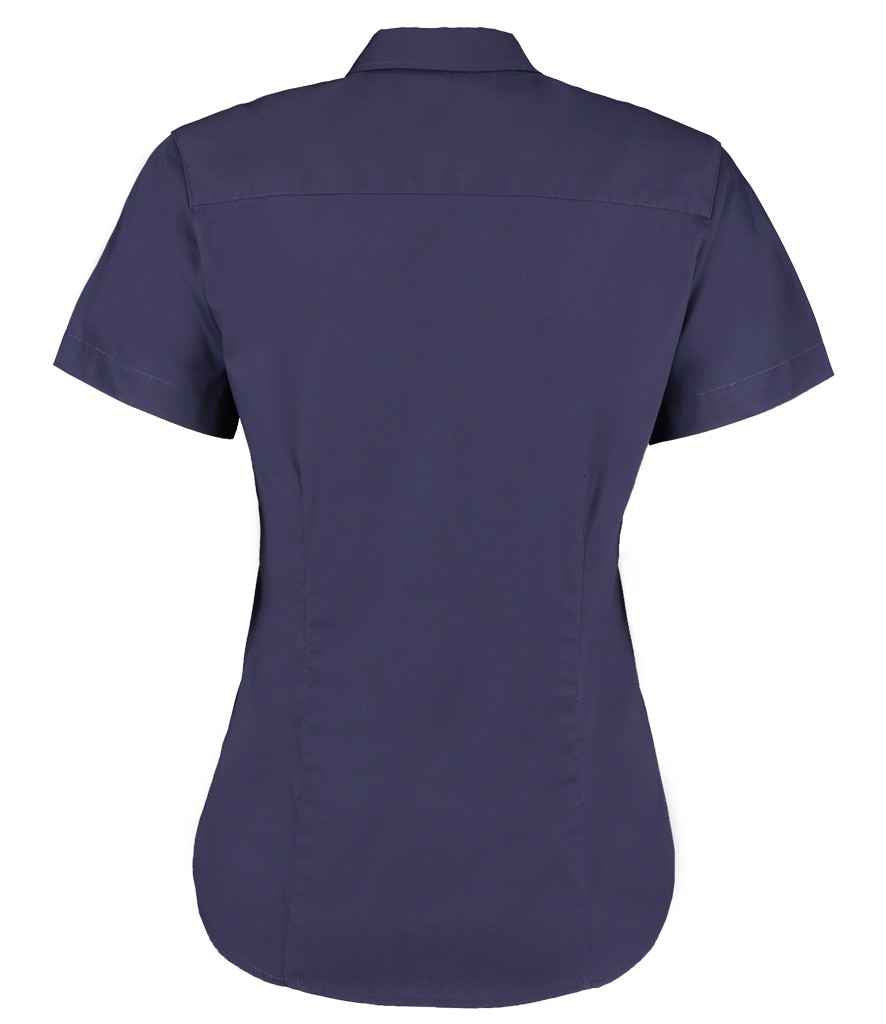 Kustom Kit Ladies Premium Short Sleeve Tailored Oxford Shirt - BACK