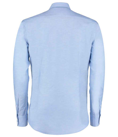 Kustom Kit Long Sleeve Slim Fit Workwear Oxford Shirt - BACK