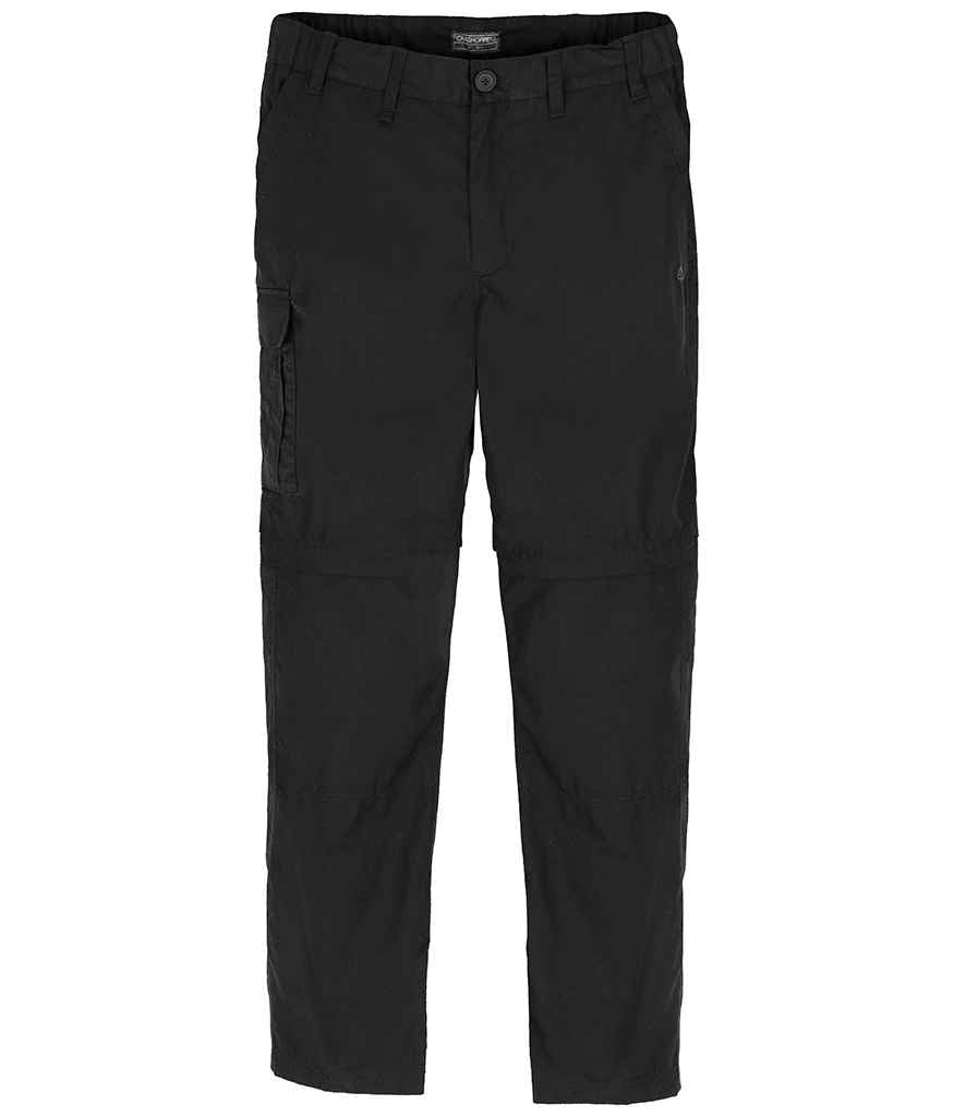 Craghoppers Expert Kiwi Convertible Trousers - Black (CR235) - front