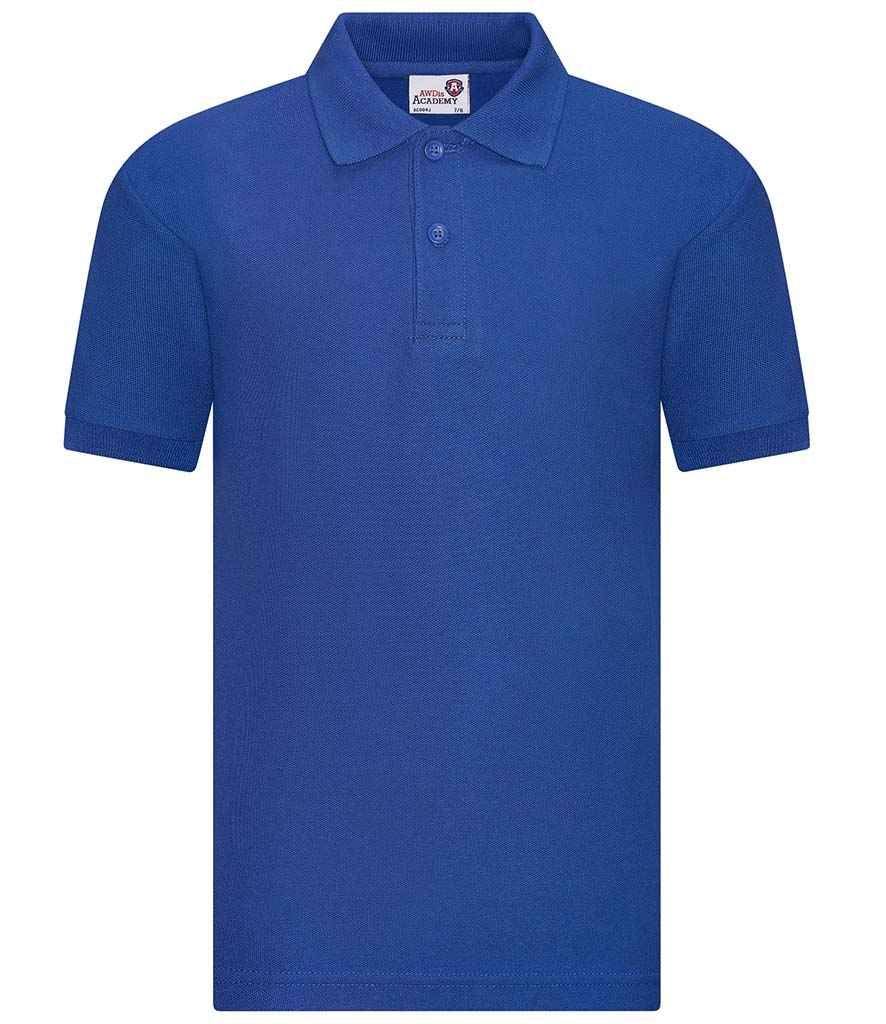 AWDis Academy Kids Piqué Polo Shirt - Royal Blue (AC004B) - front