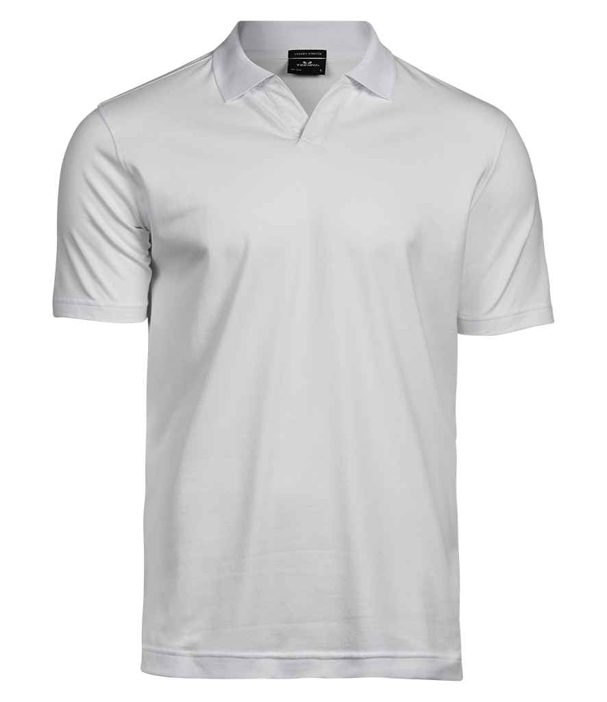 Tee Jays Luxury Stretch V Neck Polo Shirt - FRONT