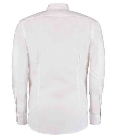 Kustom Kit Long Sleeve Slim Fit Business Shirt - BACK