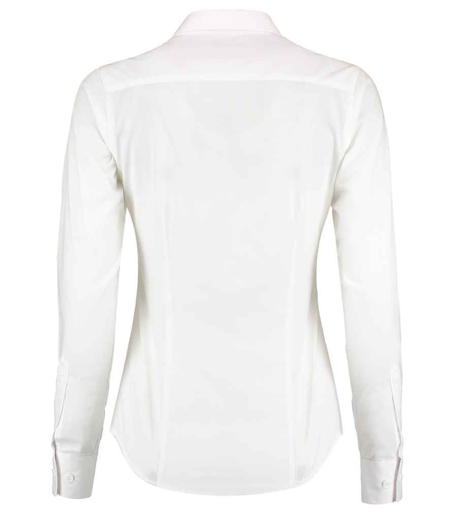 Kustom Kit Ladies Long Sleeve Tailored Poplin Shirt - BACK