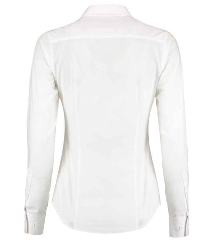 Kustom Kit Ladies Long Sleeve Tailored Poplin Shirt - BACK