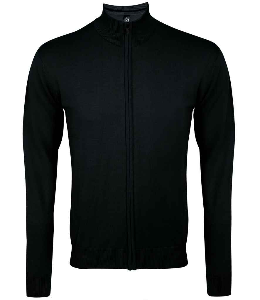 SOL'S SOL'S Gordon Full Zip Cotton Acrylic Cardigan - Black (10548)