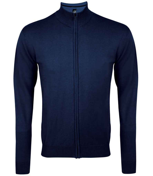 SOL'S SOL'S Gordon Full Zip Cotton Acrylic Cardigan - Navy (10548)