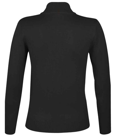 SOL'S SOL'S Ladies Gordon Full Zip Cotton Acrylic Cardigan - Black (10550)