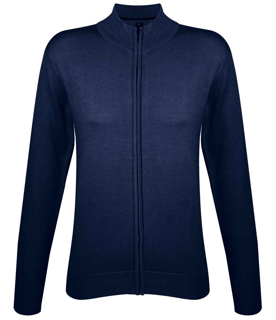 SOL'S SOL'S Ladies Gordon Full Zip Cotton Acrylic Cardigan - Navy (10550)
