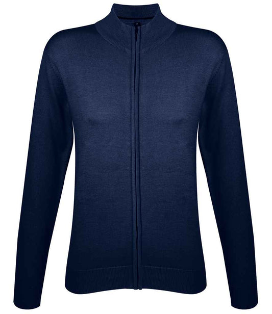 SOL'S SOL'S Ladies Gordon Full Zip Cotton Acrylic Cardigan - Navy (10550)