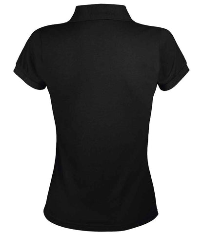 SOL'S SOL'S Ladies Prime Poly/Cotton Piqué Polo Shirt - Black (10573)