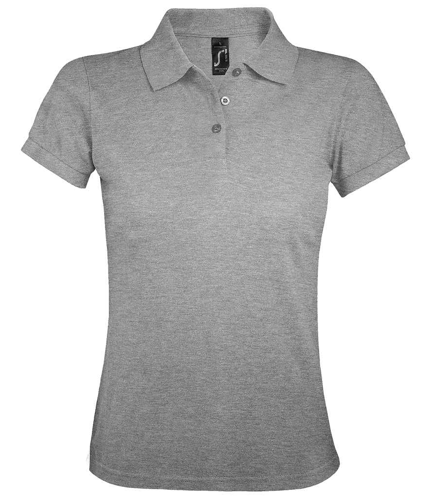 SOL'S SOL'S Ladies Prime Poly/Cotton Piqué Polo Shirt - Grey Marl (10573)