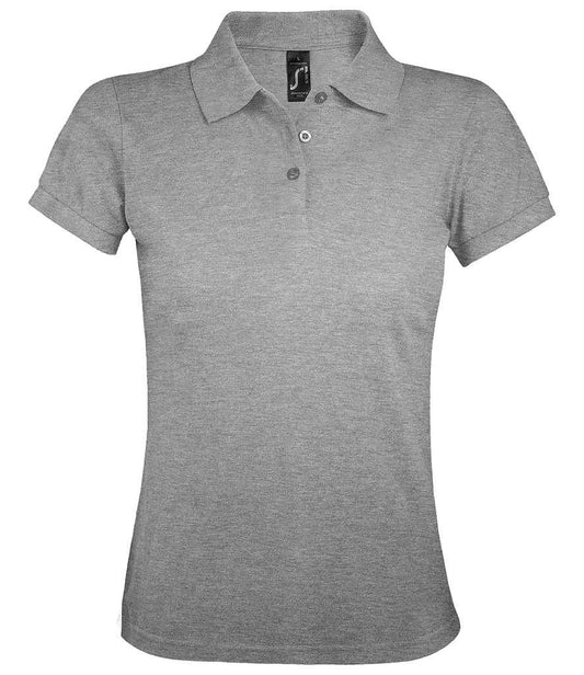 SOL'S SOL'S Ladies Prime Poly/Cotton Piqué Polo Shirt - Grey Marl (10573)