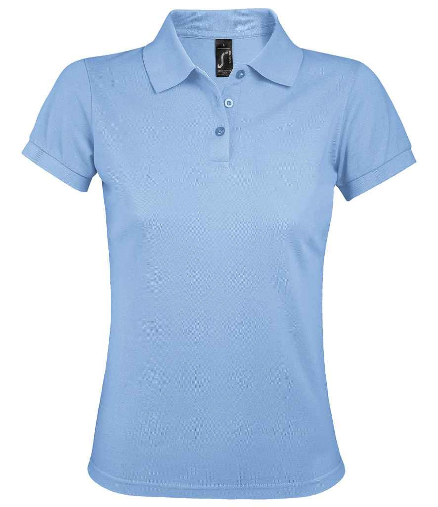 SOL'S SOL'S Ladies Prime Poly/Cotton Piqué Polo Shirt - Sky Blue (10573)