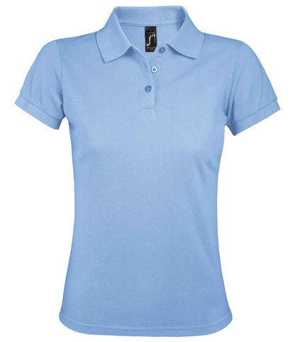 SOL'S SOL'S Ladies Prime Poly/Cotton Piqué Polo Shirt - Sky Blue (10573)