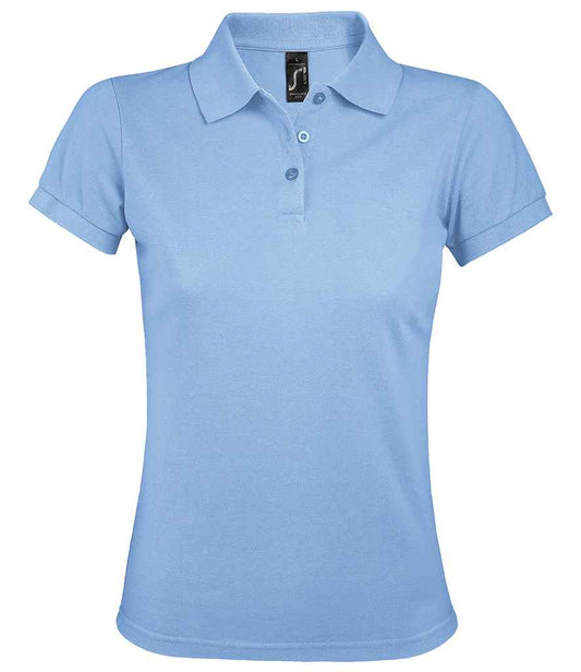 SOL'S SOL'S Ladies Prime Poly/Cotton Piqué Polo Shirt - Sky Blue (10573)