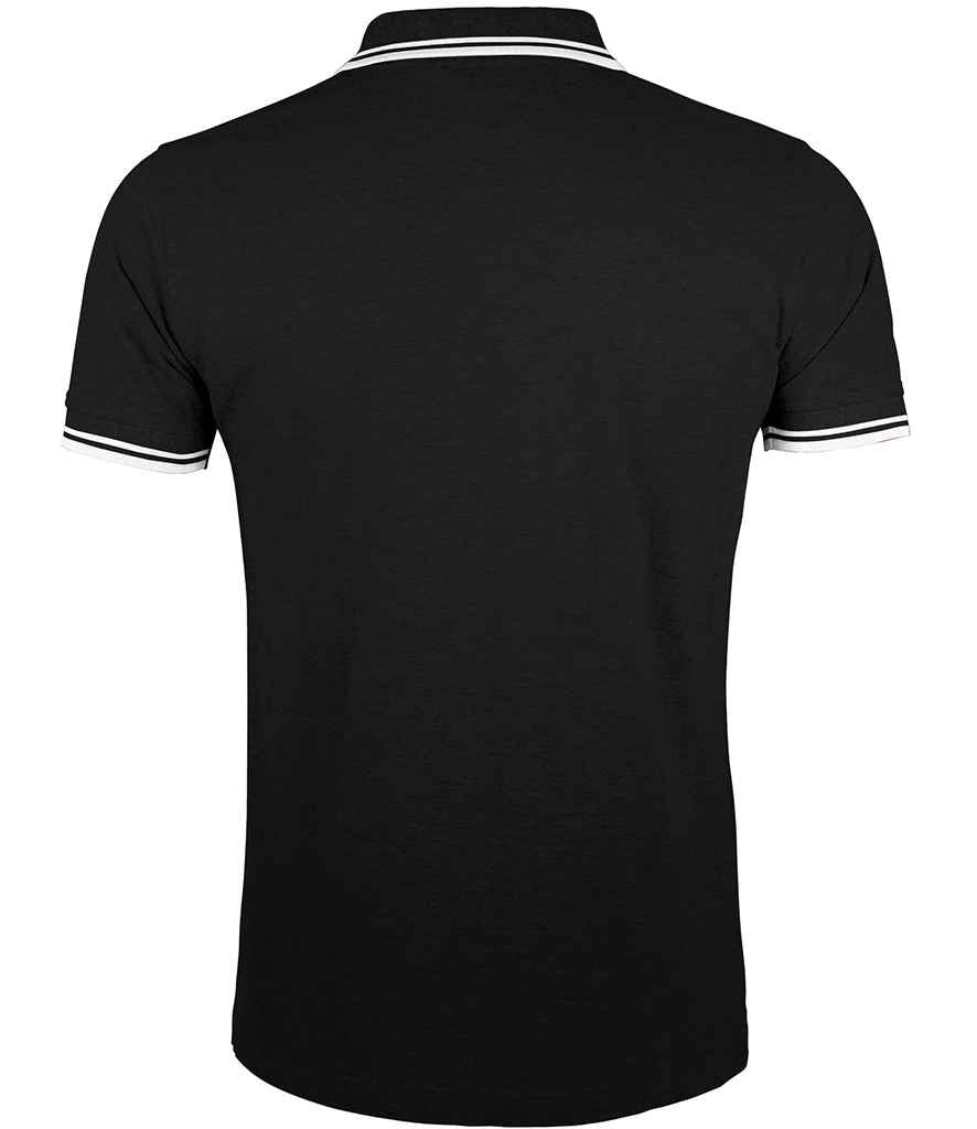 SOL'S SOL'S Pasadena Tipped Cotton Piqué Polo Shirt - Black/White (10577)