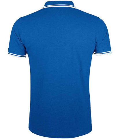 SOL'S SOL'S Pasadena Tipped Cotton Piqué Polo Shirt - Royal Blue/White (10577)
