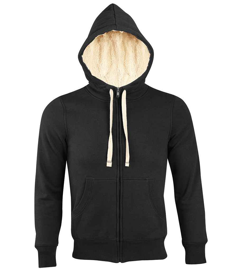 SOL'S SOL'S Unisex Sherpa Hooded Jacket - Black (10584)