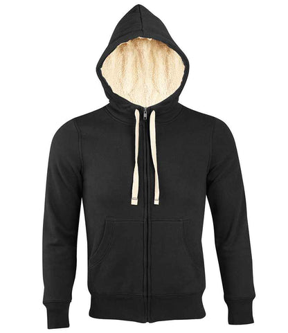 SOL'S SOL'S Unisex Sherpa Hooded Jacket - Black (10584)