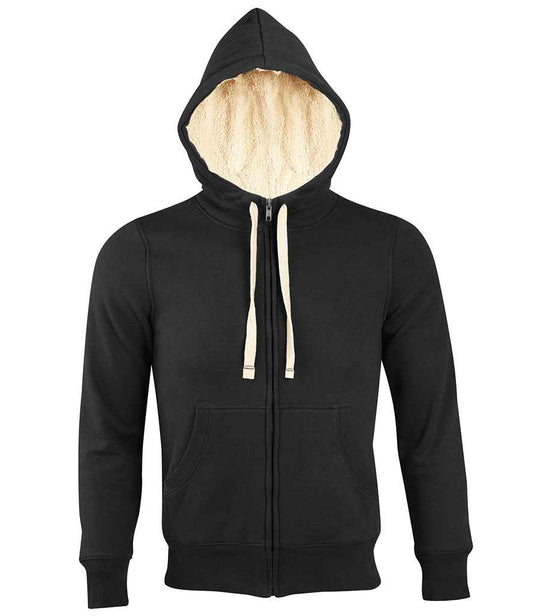 SOL'S SOL'S Unisex Sherpa Hooded Jacket - Black (10584)