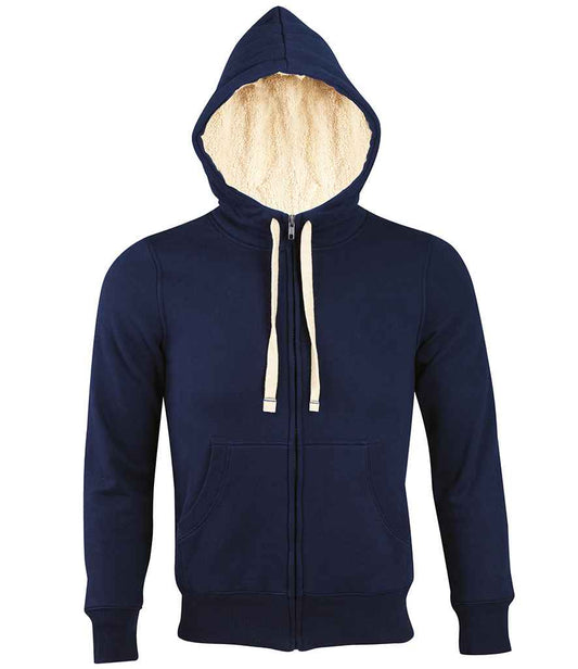SOL'S SOL'S Unisex Sherpa Hooded Jacket - French Navy (10584)