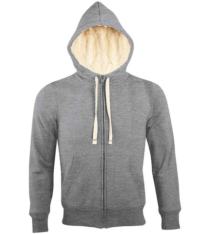 SOL'S SOL'S Unisex Sherpa Hooded Jacket - Grey Marl (10584)