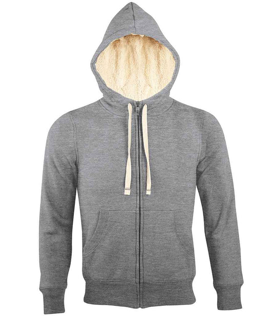 SOL'S SOL'S Unisex Sherpa Hooded Jacket - Grey Marl (10584)