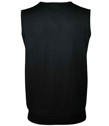 SOL'S SOL'S Unisex Gentlemen Sleeveless Cotton Acrylic V Neck Sweater - Black (10591)