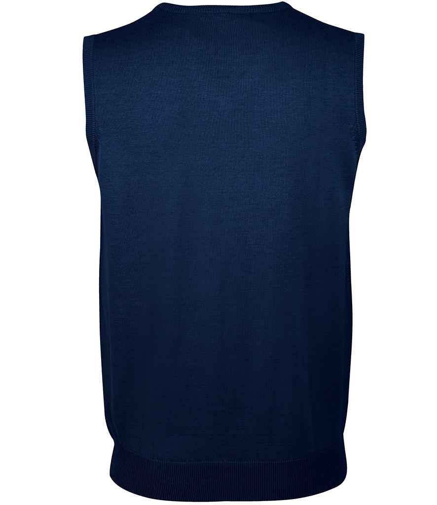 SOL'S SOL'S Unisex Gentlemen Sleeveless Cotton Acrylic V Neck Sweater - Navy (10591)