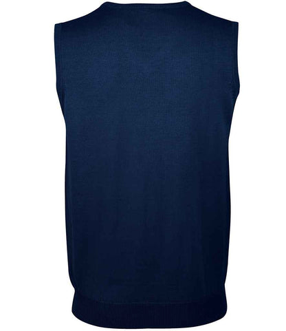 SOL'S SOL'S Unisex Gentlemen Sleeveless Cotton Acrylic V Neck Sweater - Navy (10591)
