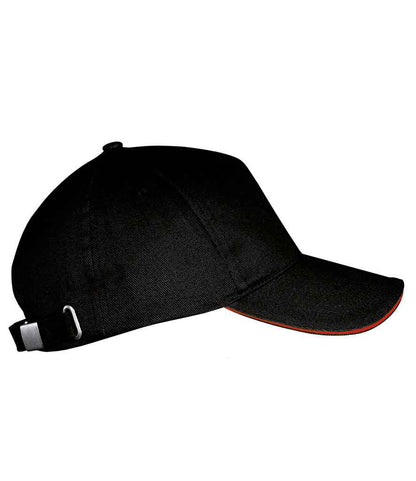 SOL'S SOL'S Long Beach Cap - Black/Red (10594)