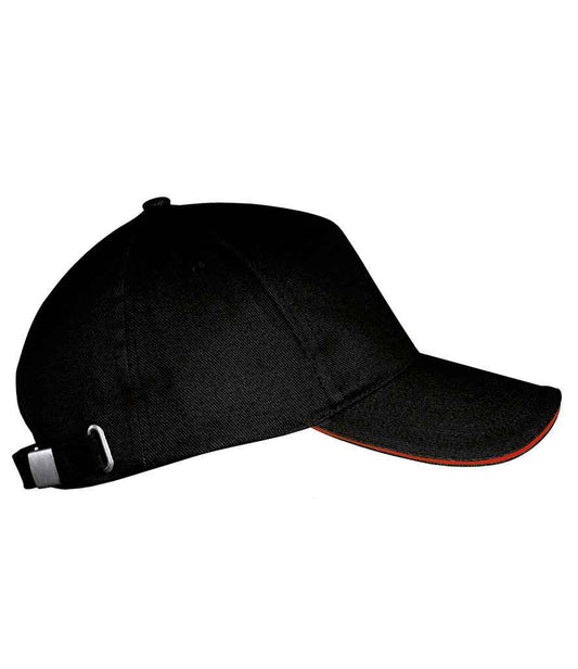 SOL'S SOL'S Long Beach Cap - Black/Red (10594)