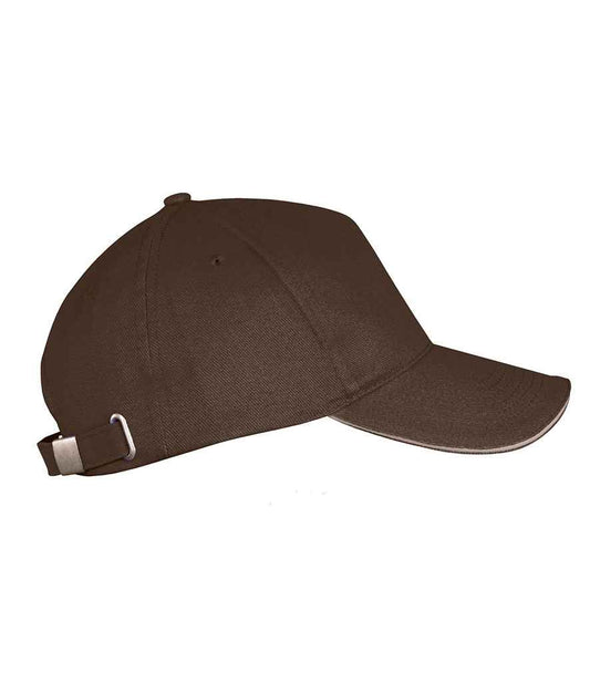 SOL'S SOL'S Long Beach Cap - Chocolate/Beige (10594)